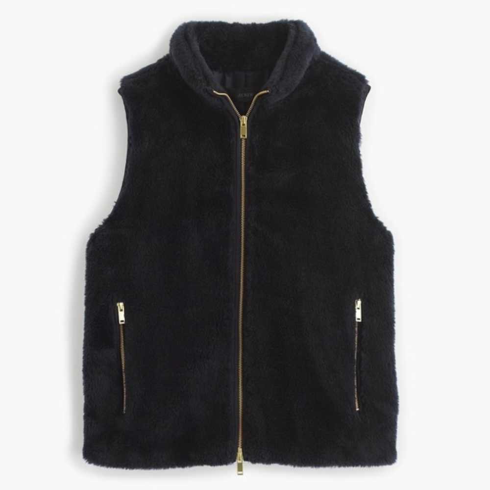 J Crew Faux Fur Wooly Vest